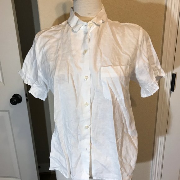 White Linen Shirt - Picture 1 of 5